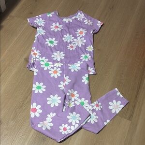 Purple Floral Pajama Set